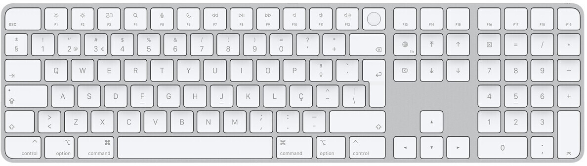 Apple Magic Clavier avec Touch ID et Clavier numérique blanc (UK)
