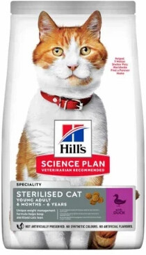 Hill's Science Plan Young Adult Sterilised dry food with duck 10kg