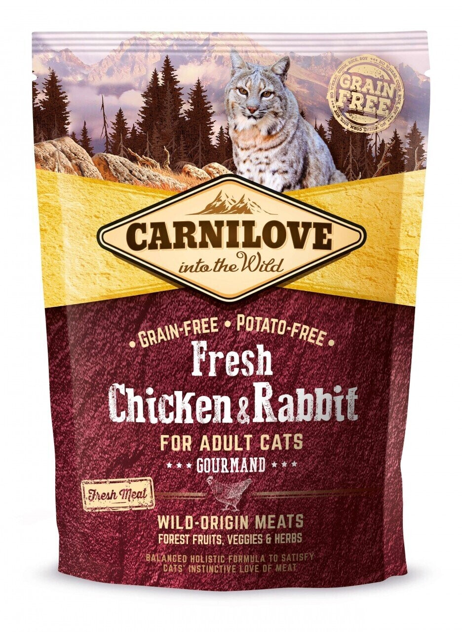 Carnilove Cat Adult Fresh Chicken & Rabbit Gourmand Dry 2kg