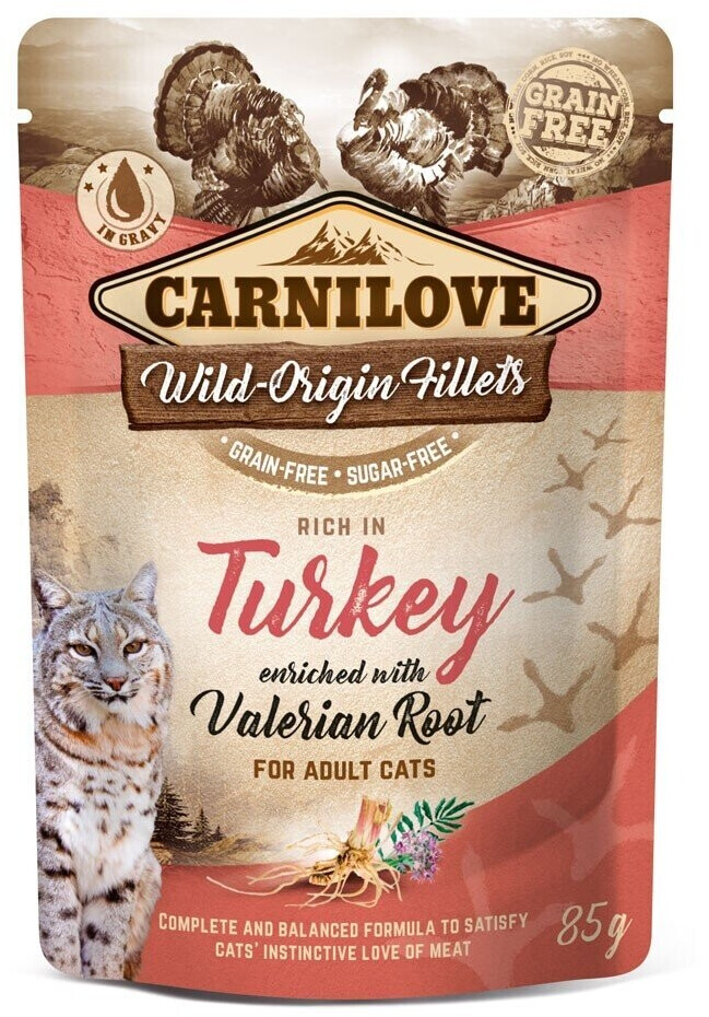 Carnilove Cat Turkey with Valerian 24x85g Pouch