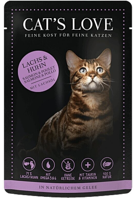 Cat's Love Salmon & Chicken with Parsley & Salmon Oil Wet 85g