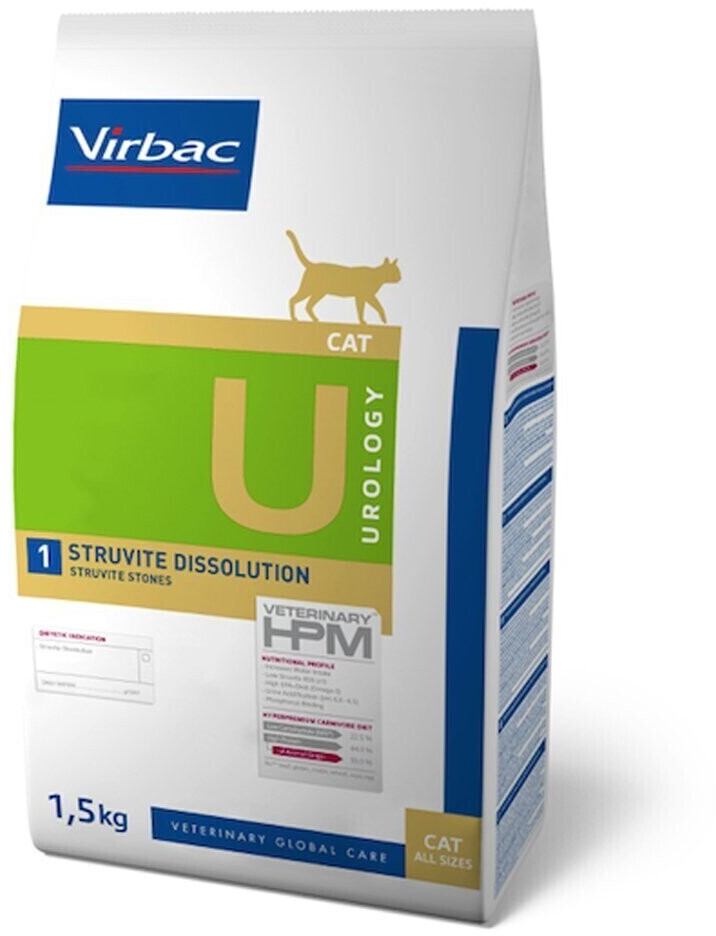 Virbac HPM Cat Urology Struvite Dissolution U1 Dry 1,5kg