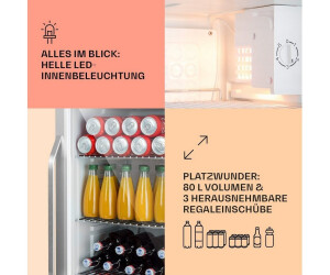 Klarstein Mini Frigo de Chambre et Bureau pour Boisson, Petit Frigo  Silencieux, Refrigerateur Mini Bar 80L