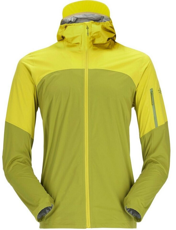 Rab Men's Kinetic Ultra Waterproof Jacket (QWH-13) aspen green/zest