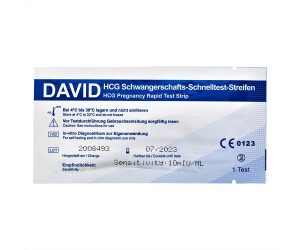 David Schwangerschaftstest Streifen 10miu/ml HCG