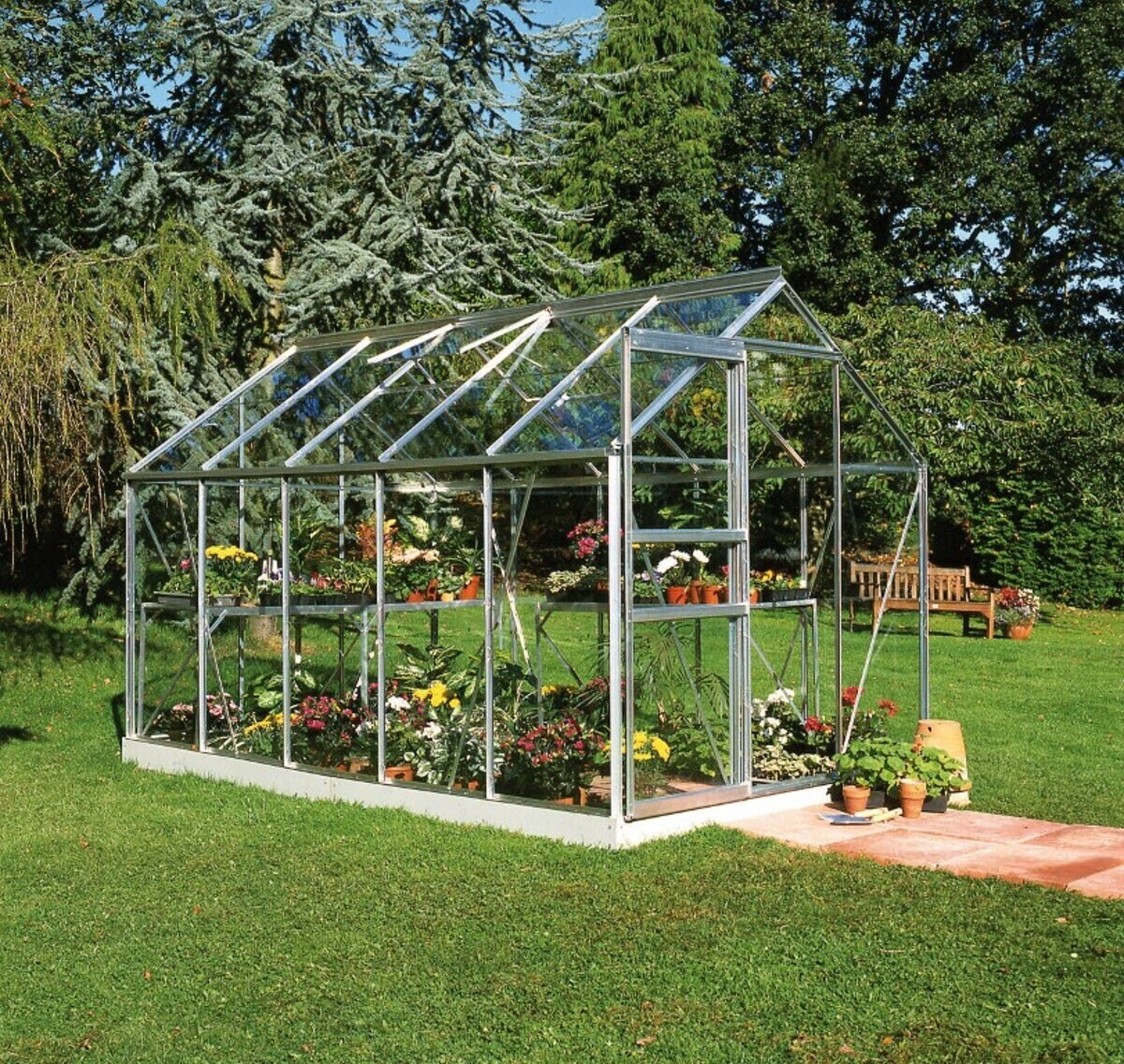 Halls Popular 86 5 m² (3 mm Safety Glass, Aluminum Black)