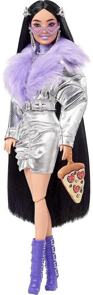 Barbie Extra doll purple fleece-collar and black boots