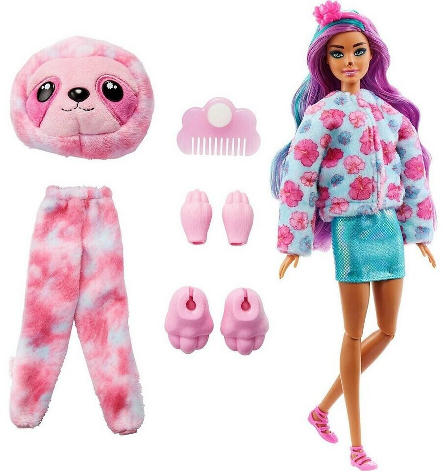 Barbie Cutie Reveal Doll with Sloth costume (HJL59) au meilleur prix sur