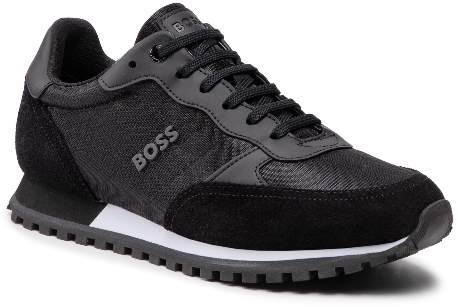 Mens hugo boss trainers black sale