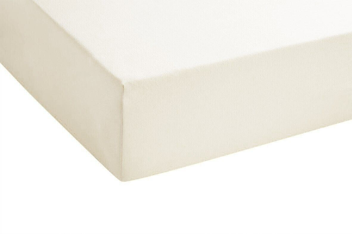 Biberna 77866 Jersey Elastic 90-100x190-220cm Nature