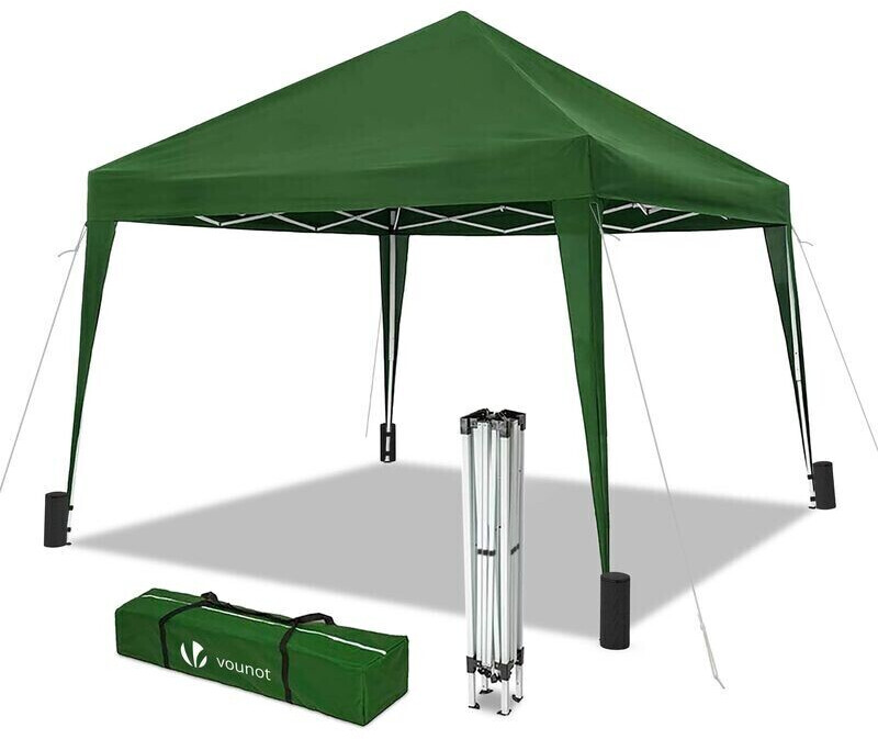 Vounot Pop Up Gazebo 3 x 3 m with sandbags green