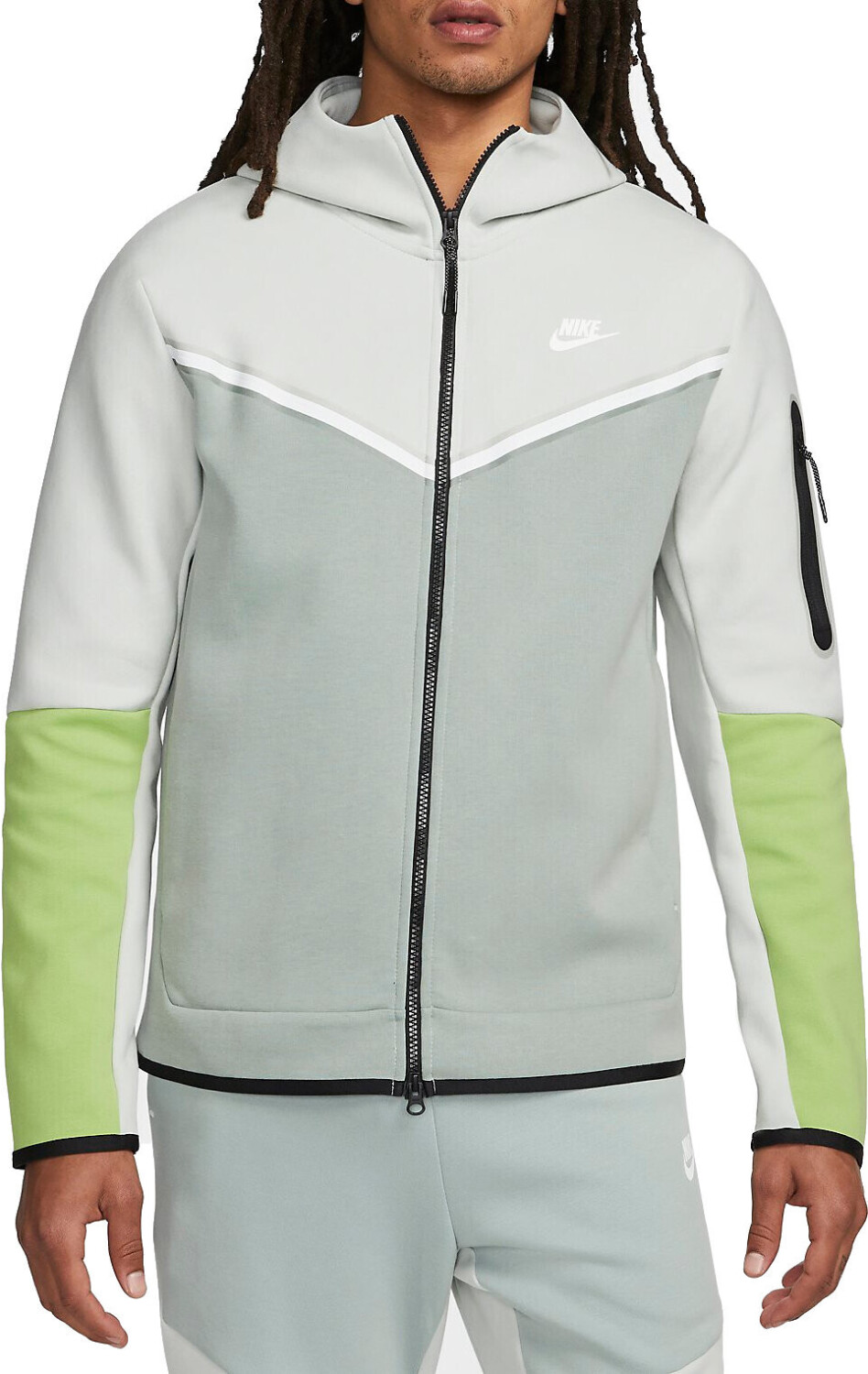 Nike Tech Fleece Windrunner Full Zip Hoodie (CU4489) light silver/dusty  sage/vivid green/white ab € 63,22 | Preisvergleich bei idealo.at