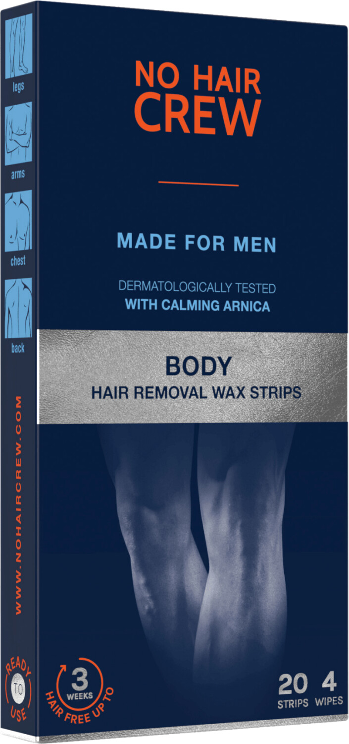 Body&Skin No Hair Crew Men Body Hair Removal Wax Strips (20 pcs)