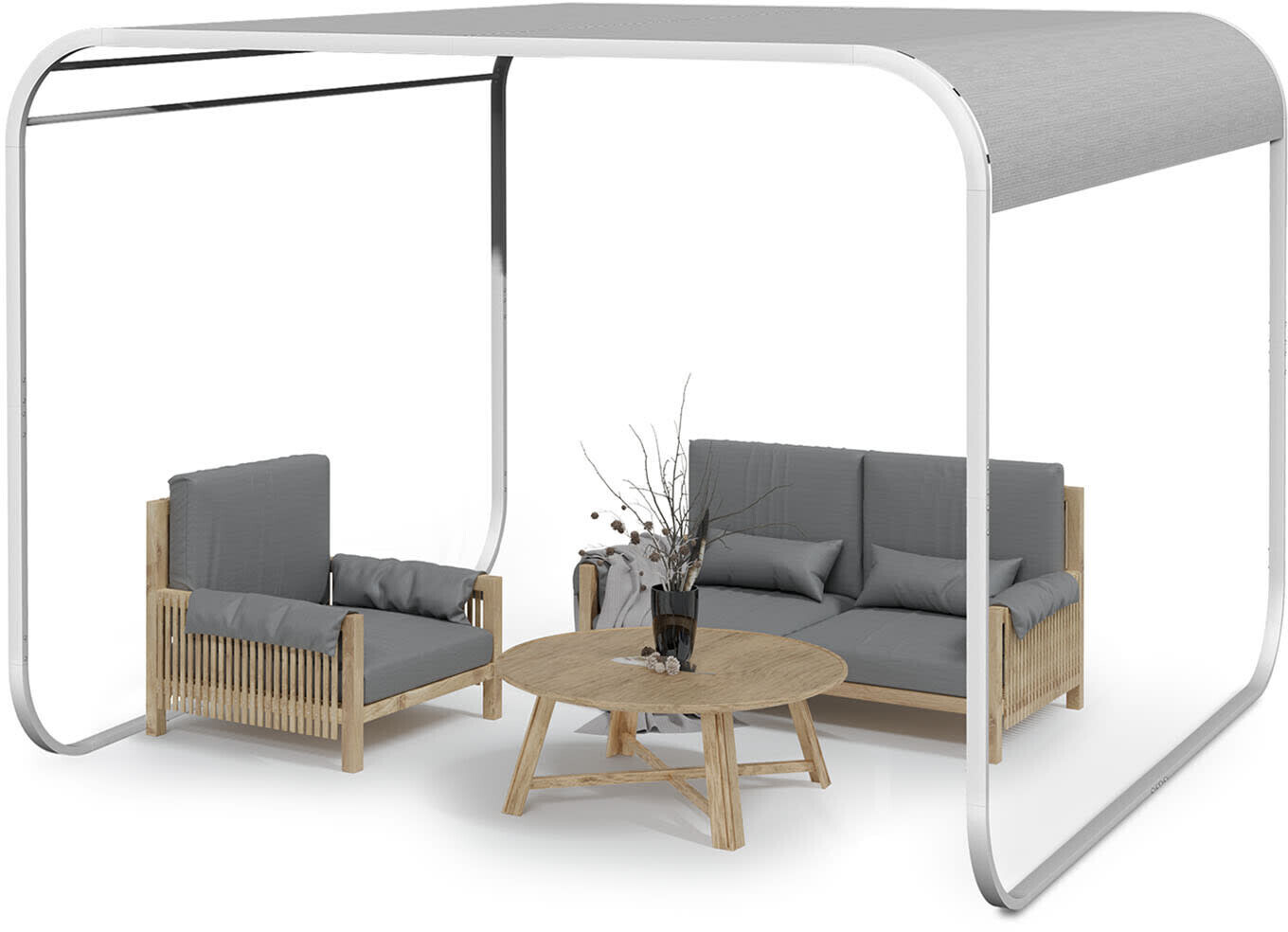 Blumfeldt Orleans Gazebo 3 x 3 m silver/grey