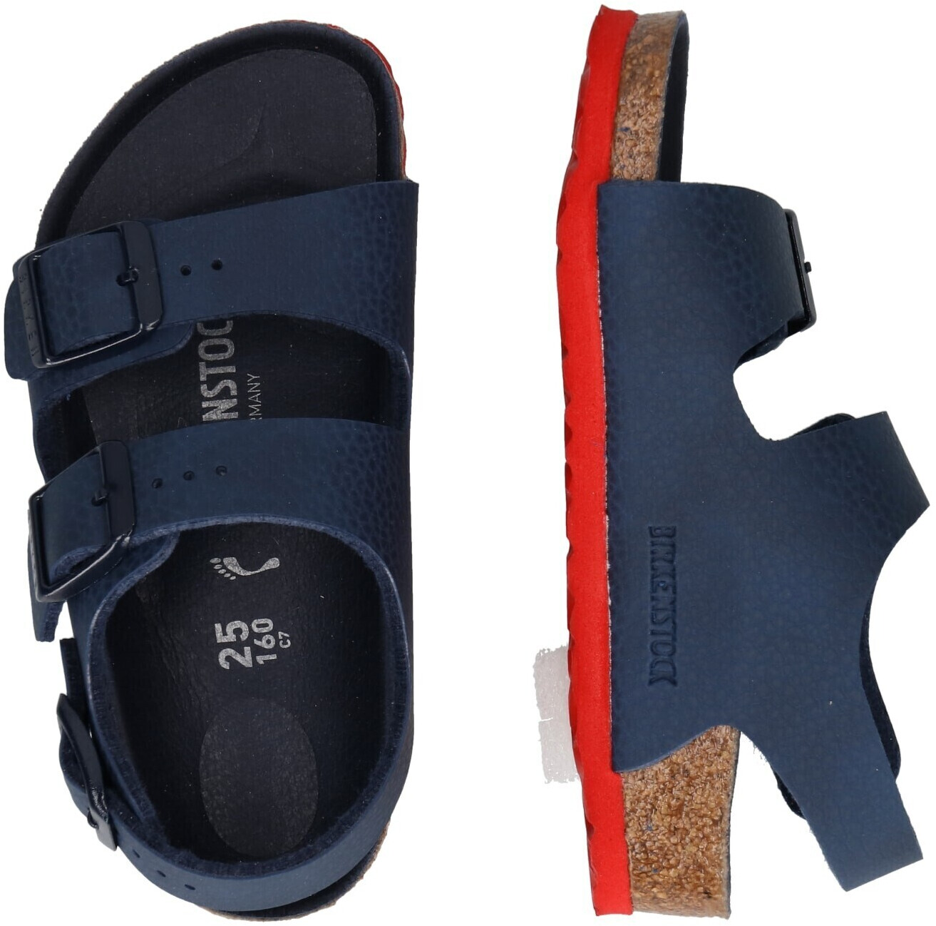 Birkenstock Milano Kids Birko-Flor Desert Soil blue red