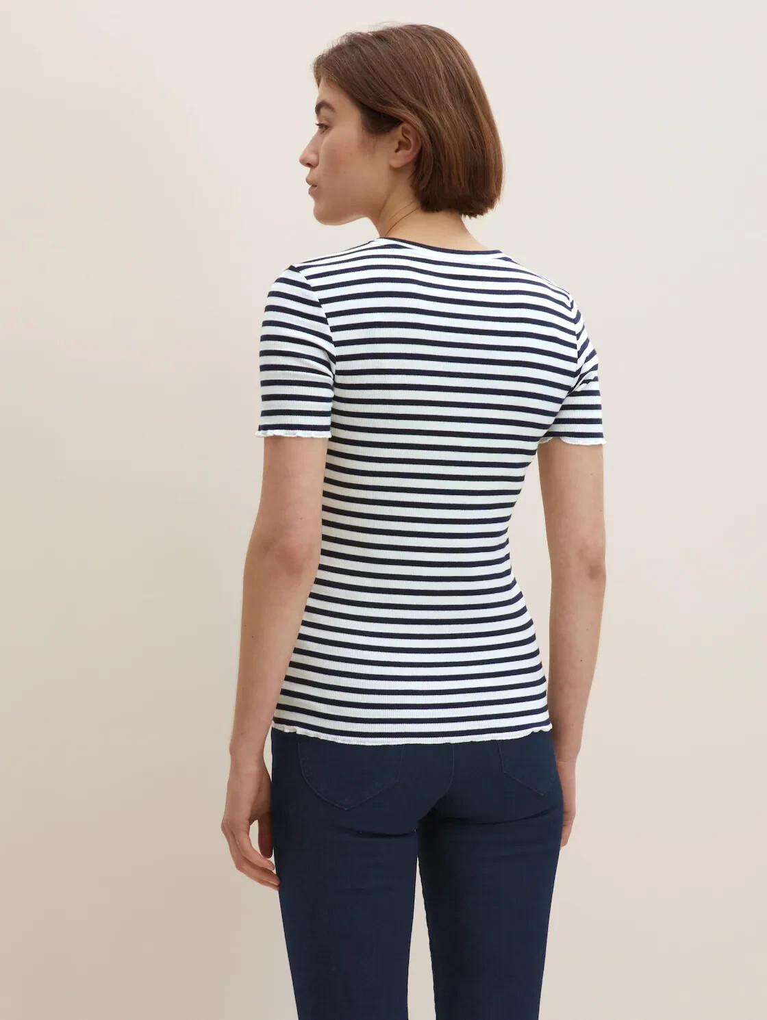 € Tailor white Preisvergleich ab stripe bei (1030941) | T-Shirt Tom Denim navy 10,00