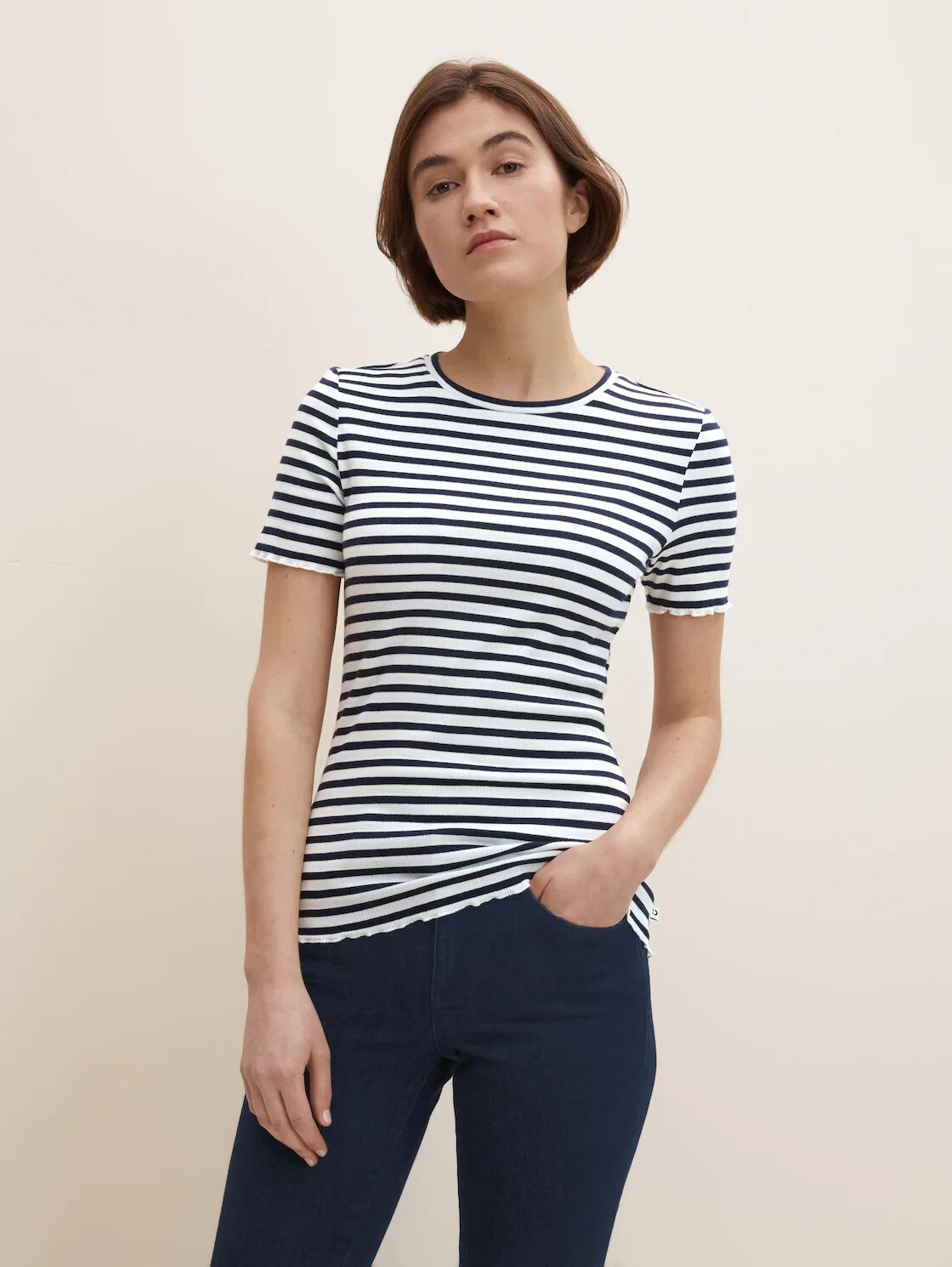 Tom Tailor Denim T-Shirt (1030941) Preisvergleich 10,00 bei navy white | stripe ab €