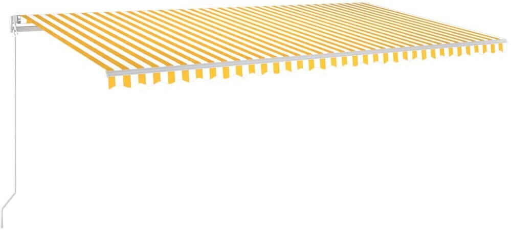 vidaXL Articulated Arm Awning 600 x 350 cm Yellow/White