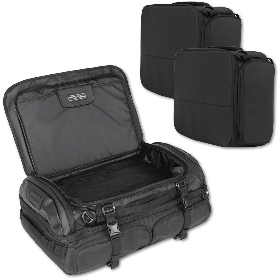 WANDRD Hexad Access Duffel Backpack + 2 Essential Camera Cubes Black