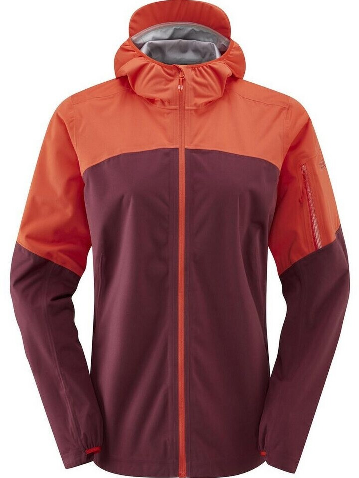 Rab Women's Kinetic Ultra Waterproof Jacket (QWH-14) red grapefruit/deep heather