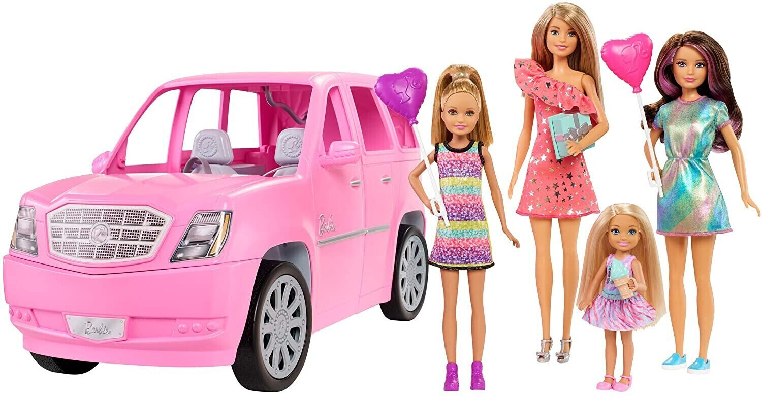 Photos - Doll Barbie Playset of 4  and SUV-Limo  (GFF58)