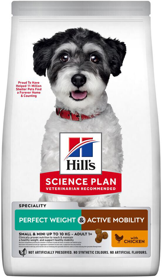 Hill's Science Plan Canine Perfect Weight & Active Mobility Adult Small & Mini poulet (6 kg)