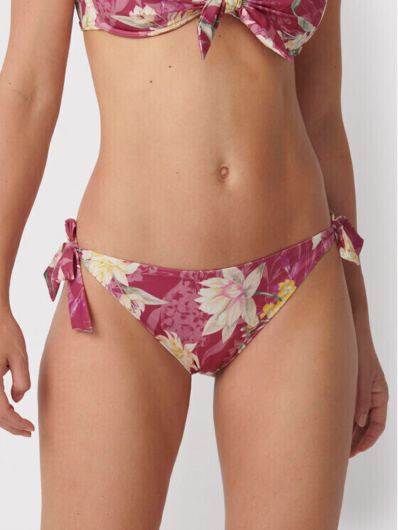 Triumph Botanical Leaf Bikini Tai pink/light combination