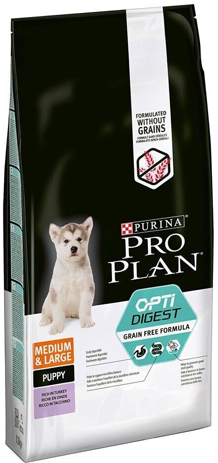Purina Pro Plan OptiDigest Grain Free Medium & Large Puppy Sensitive Digestion dinde (12 kg)