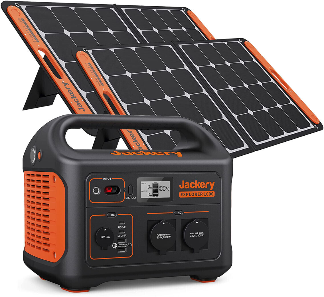 Jackery Explorer 1000 (+ 2x SolarSaga 100W) a € 499,00 (oggi)