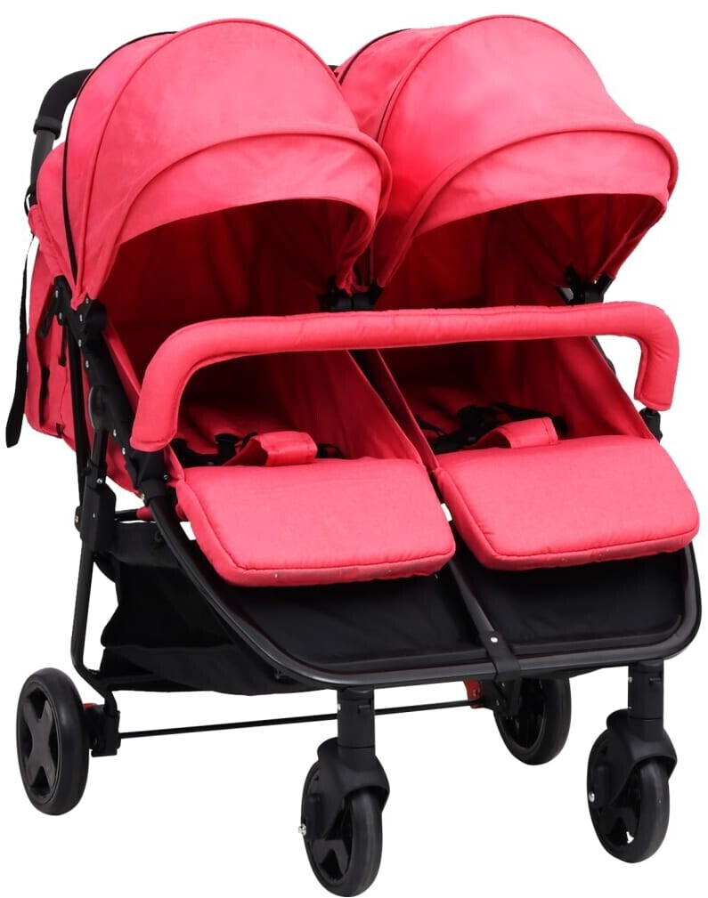 vidaXL Sibling Trolley Red Steel
