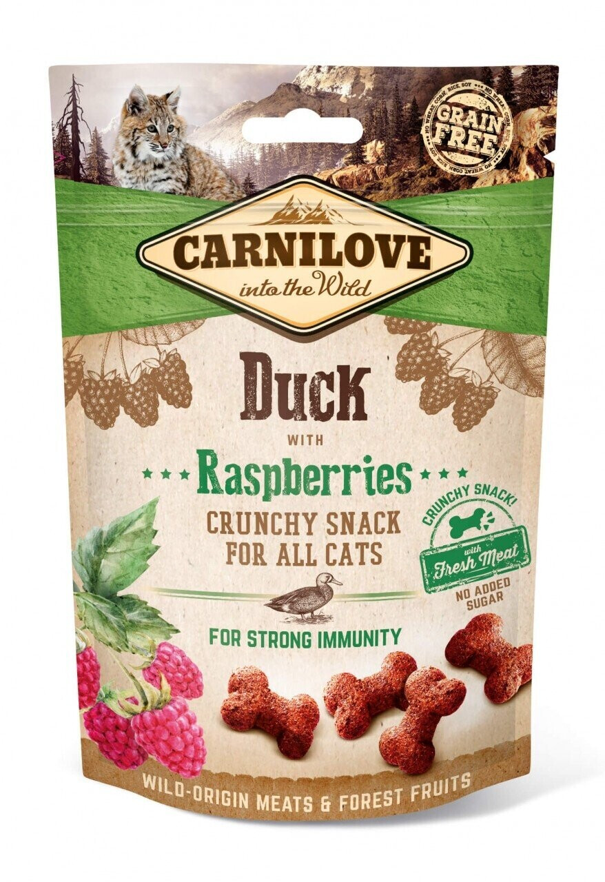 Carnilove Crunchy Snack Duck with Raspberries 50g