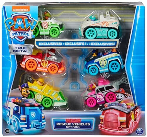 Spin Master True Metal Neon Rescue Vehicles 6-Pack