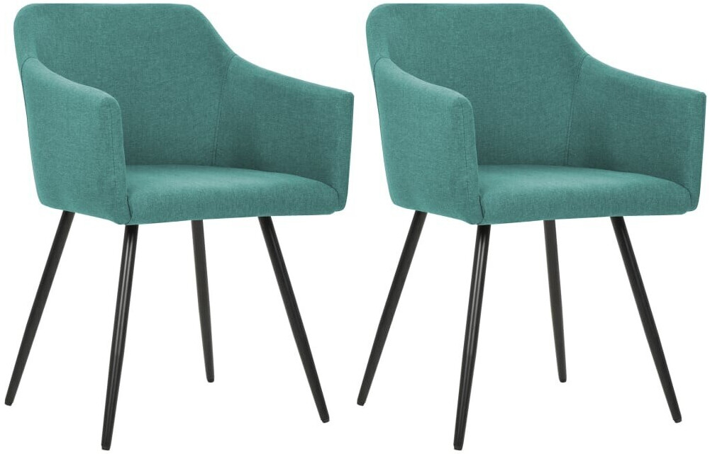 vidaXL Chaise de salle à manger avec accoudoirs (2 pièces) vert