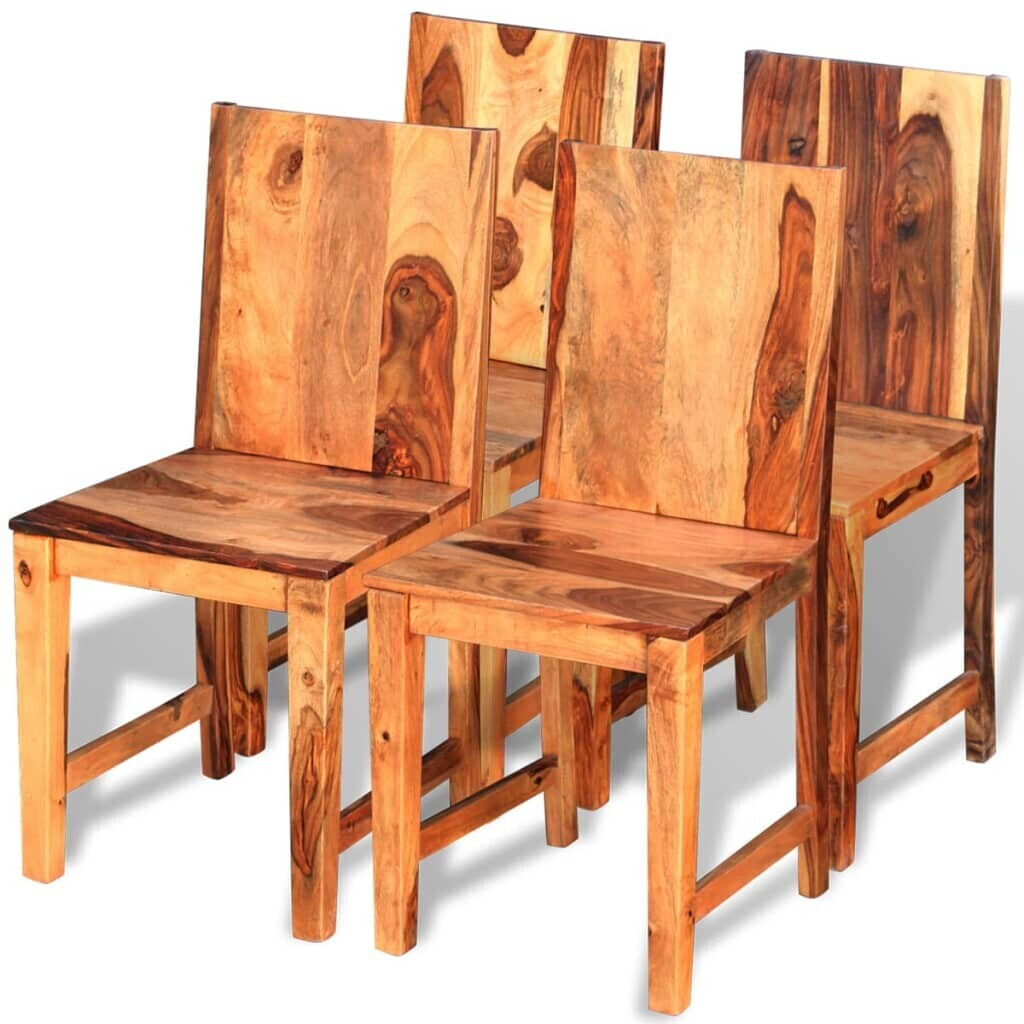 vidaXL Chaise de salle à manger bois massif sesham (4 pièces)