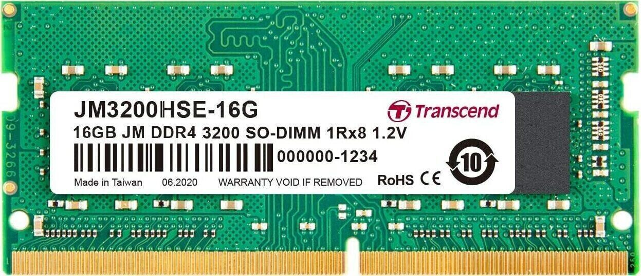 Transcend JetRam 16 Go DDR4-3200 CL22 (JM3200HSE-16G)