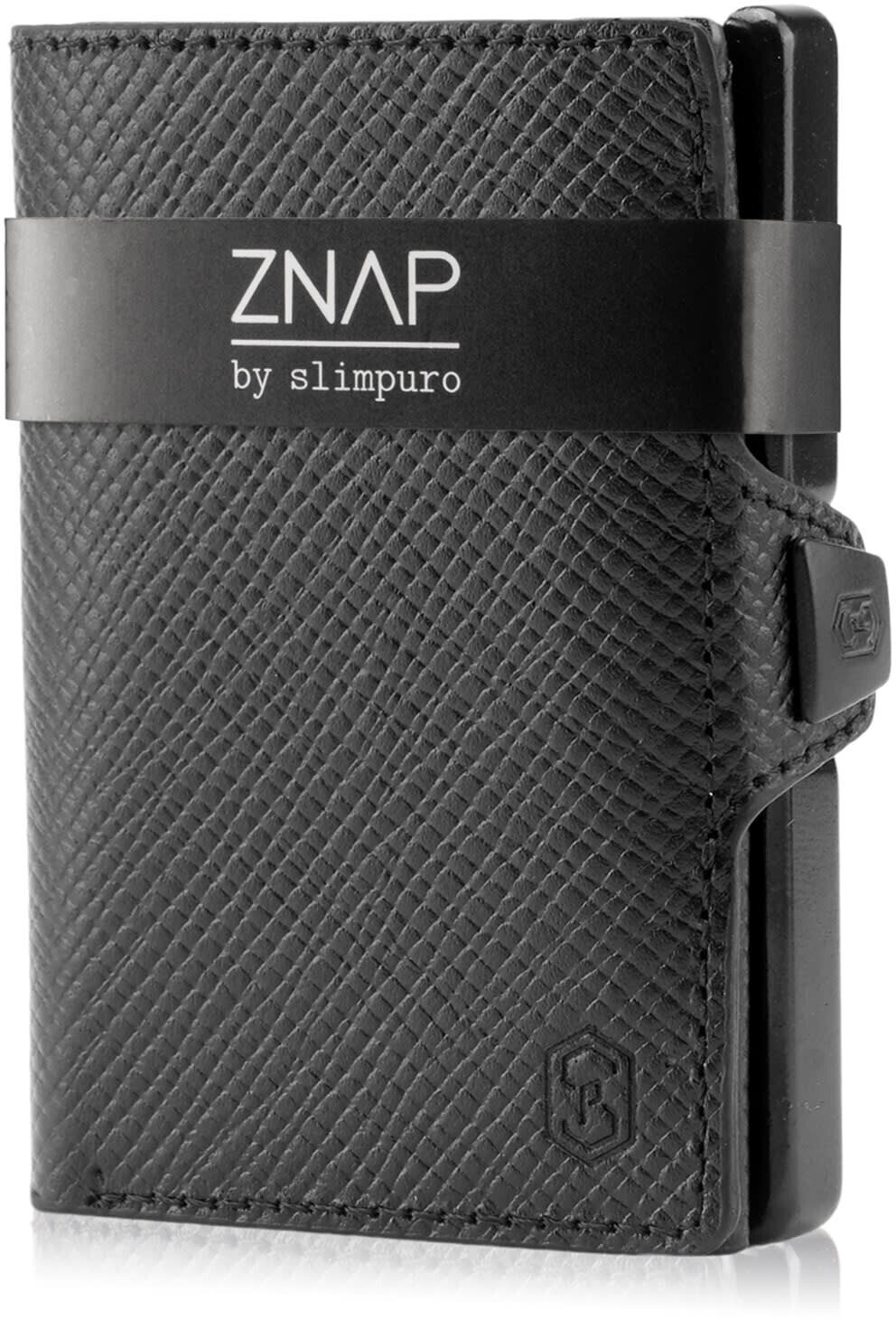 slimpuro Znap Slim Wallet 4/8 Cards saffino black