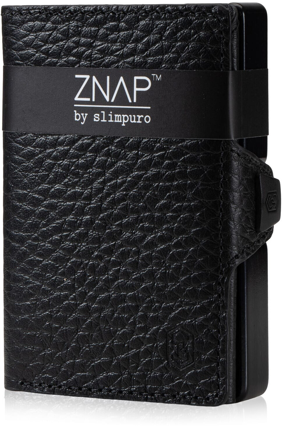 slimpuro Znap Slim Wallet 8/12 Cards grained leather black