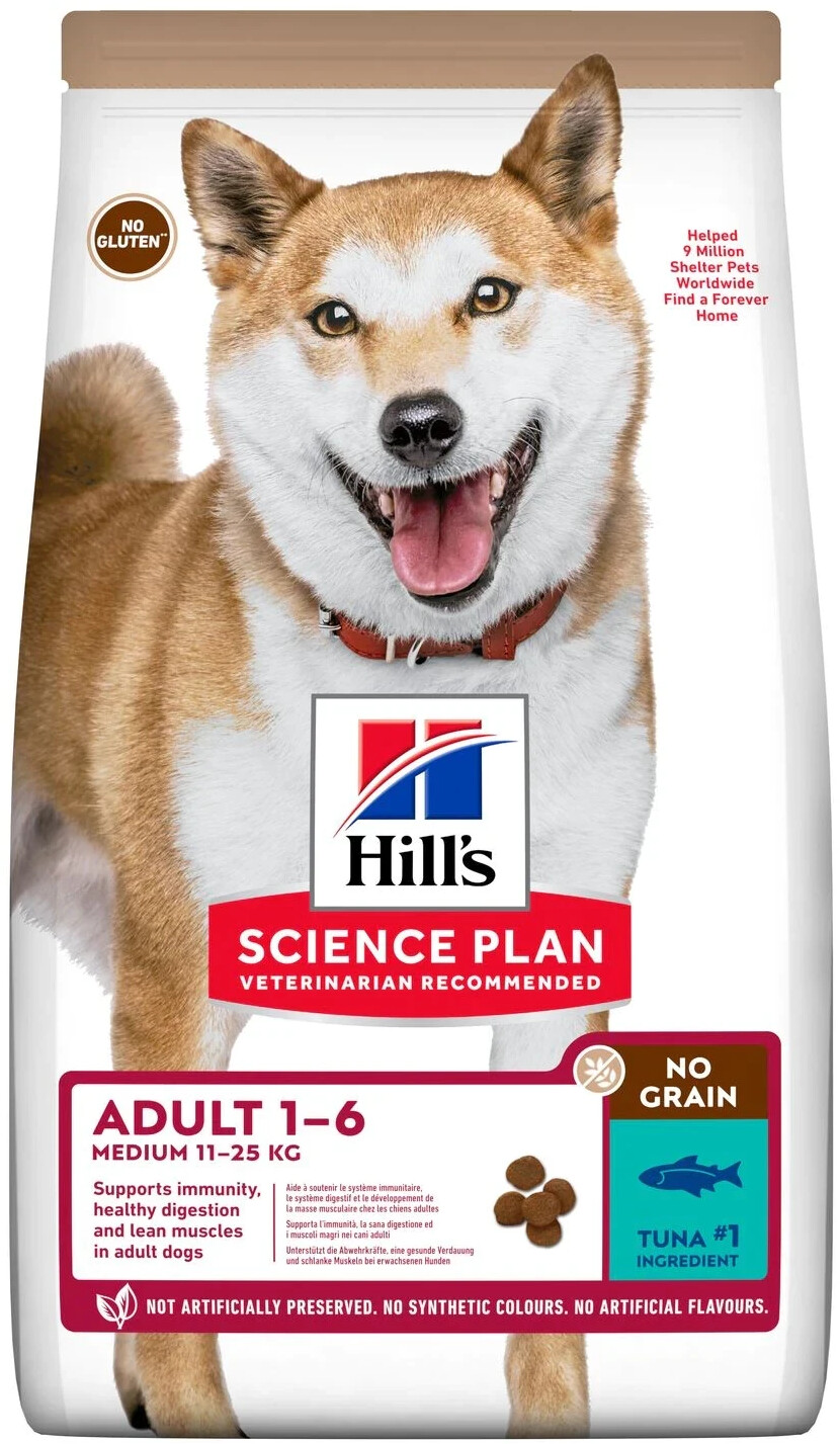 Hill's Science Plan Canine Adult Medium No Grain Tuna Dry 2,5kg