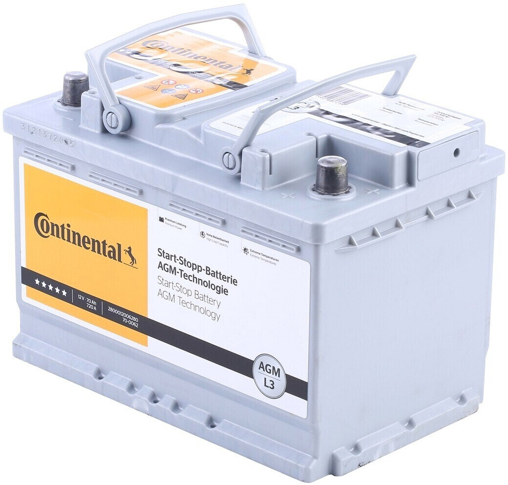 Continental 2800012006280 Start-Stop Batterie 12V 70Ah 720A B13 AGM-Batterie