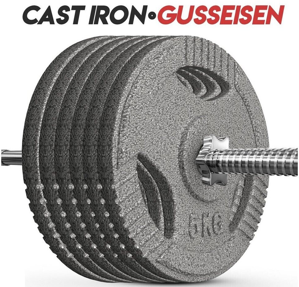 Physionics Cast Iron Weight Plates (WEIGHTCI02) 6 x 5 kg