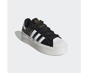 Adidas originals womens superstar bold trainers core black/core black/white best sale