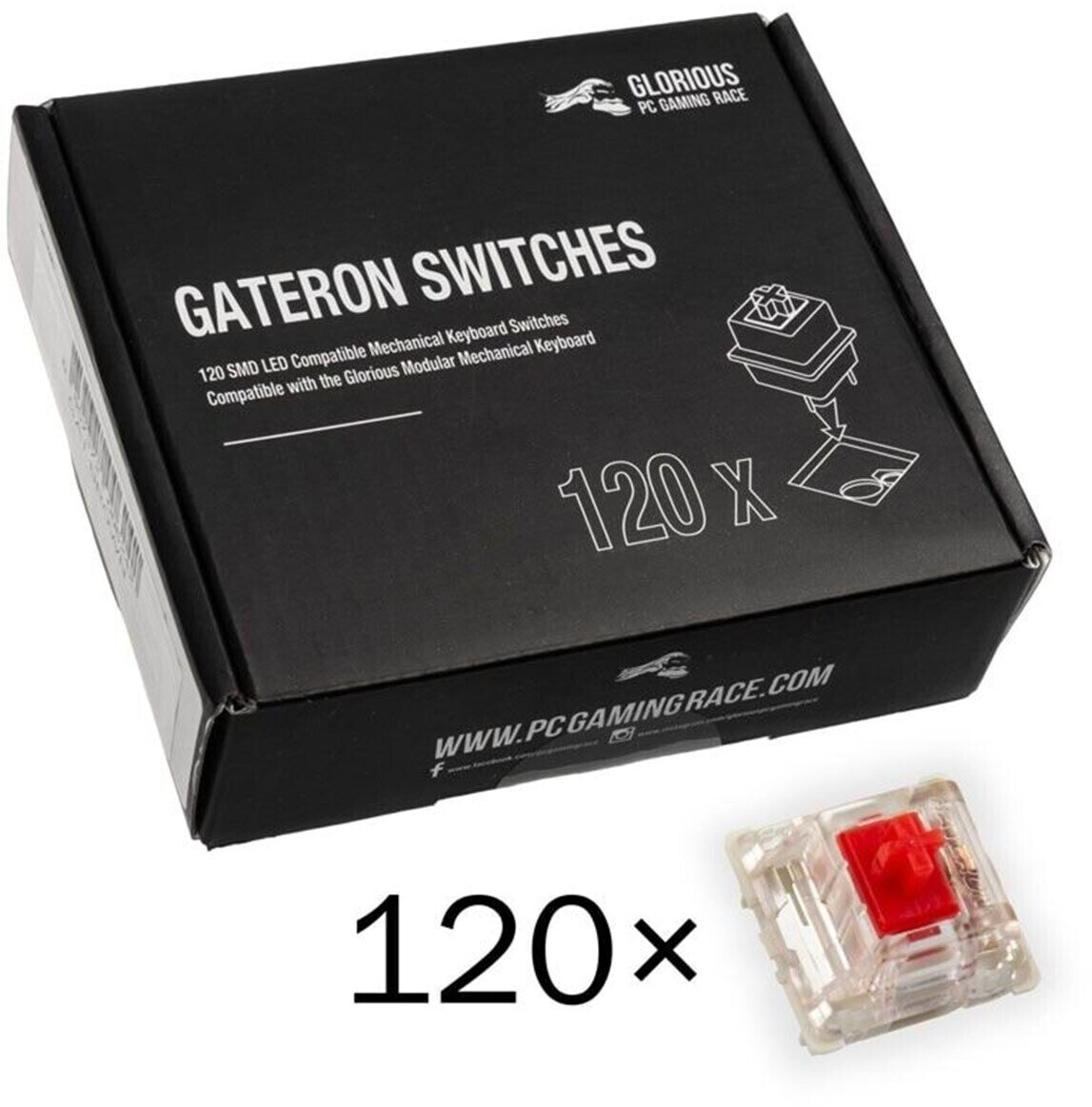 Glorious Gaming Gateron Red Switches 120x