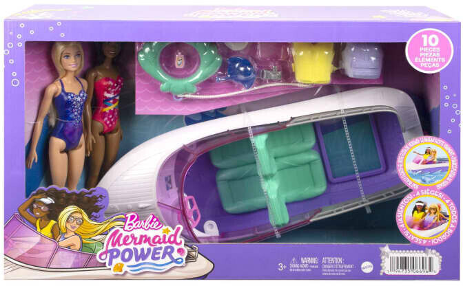 Barbie Mermaid Power bateau, poupées et accessoires (HHG60) au meilleur  prix sur