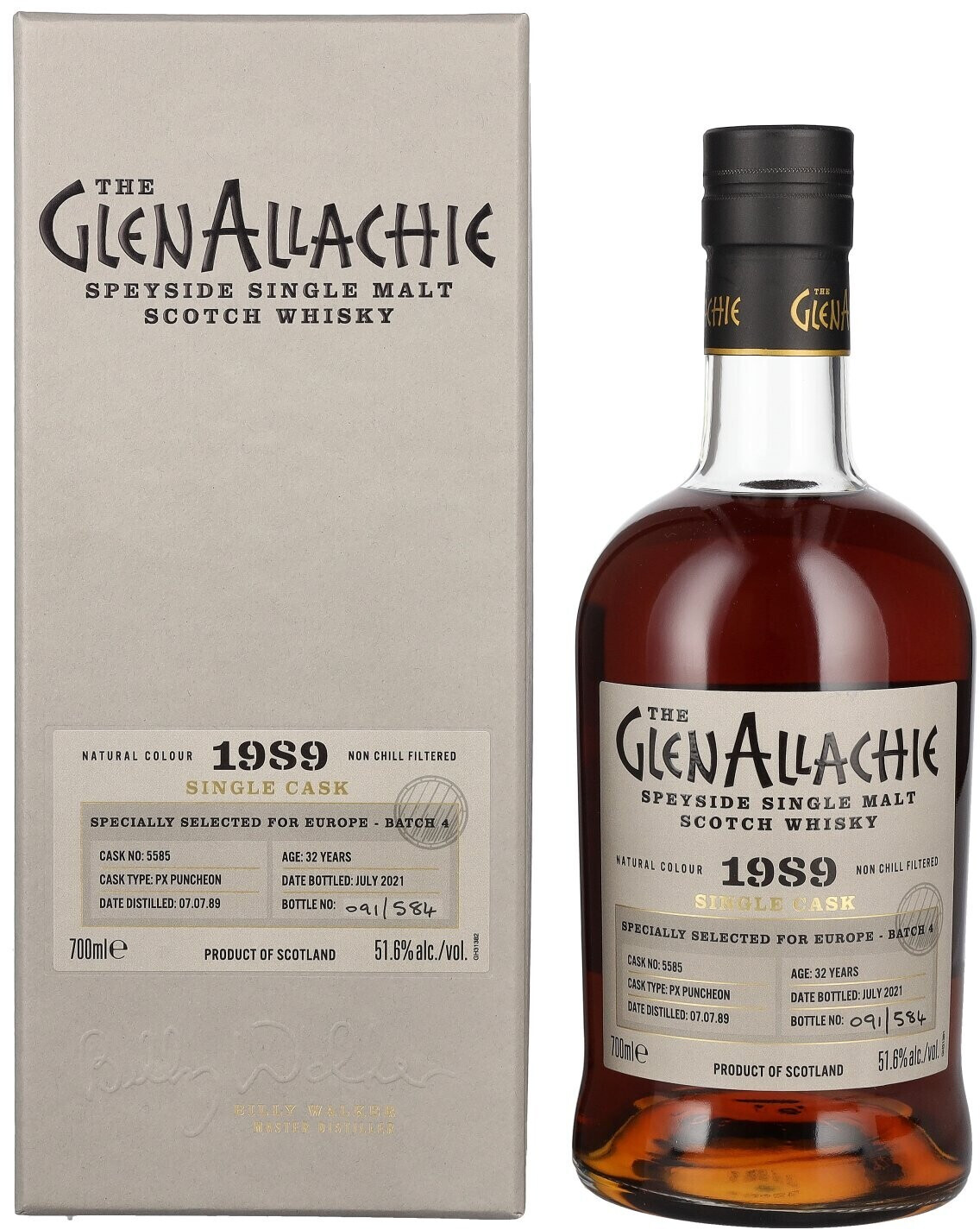 GlenAllachie 32 Years Old Single Cask PX Puncheon 0,7l 51,6%