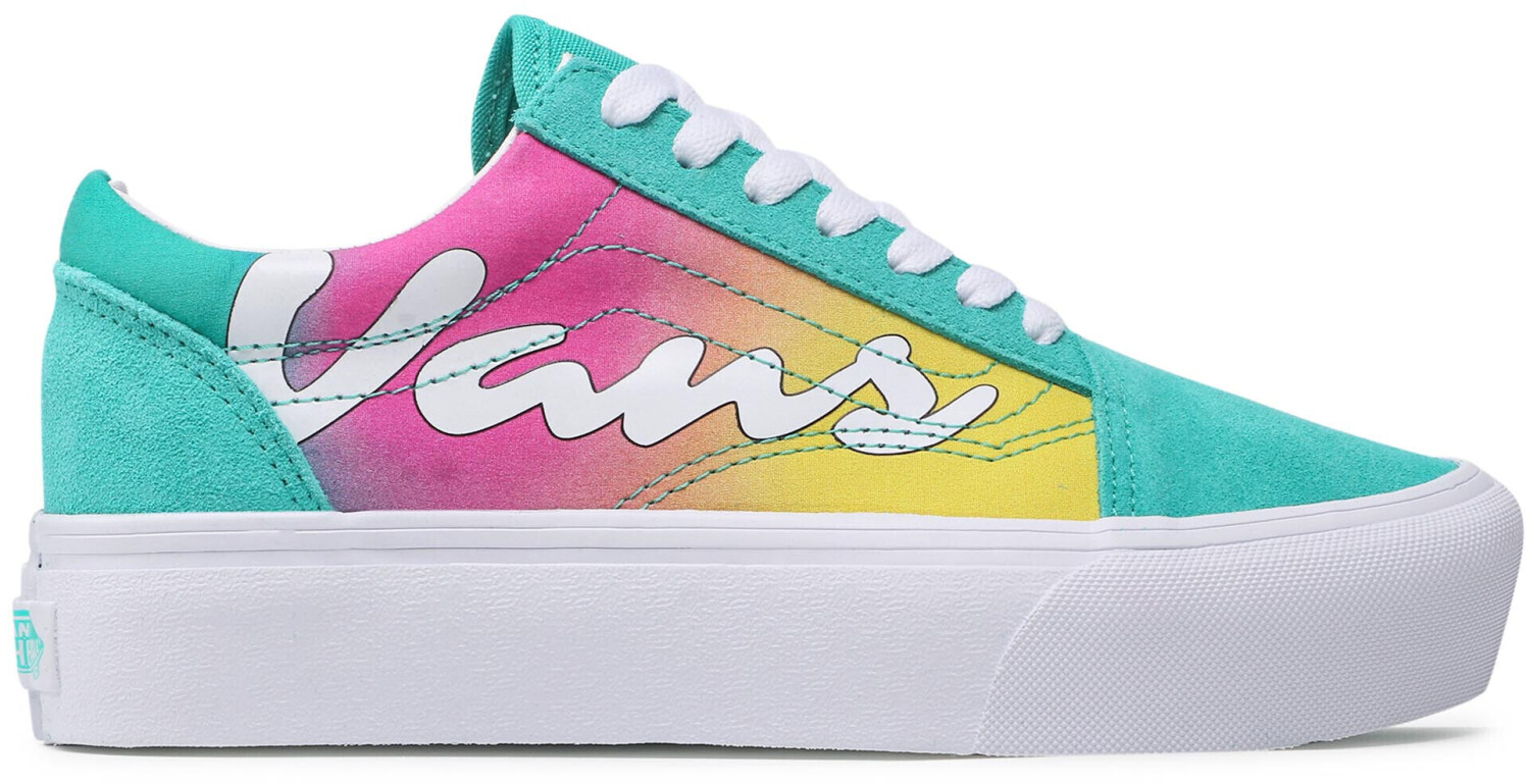Vans old skool rainbow platform online