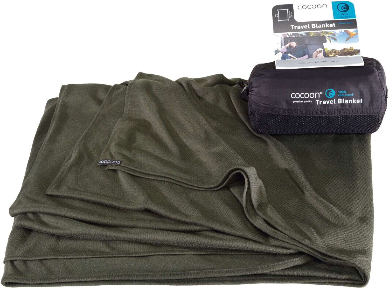 Cocoon Coolmax Travel Blanket shadow green