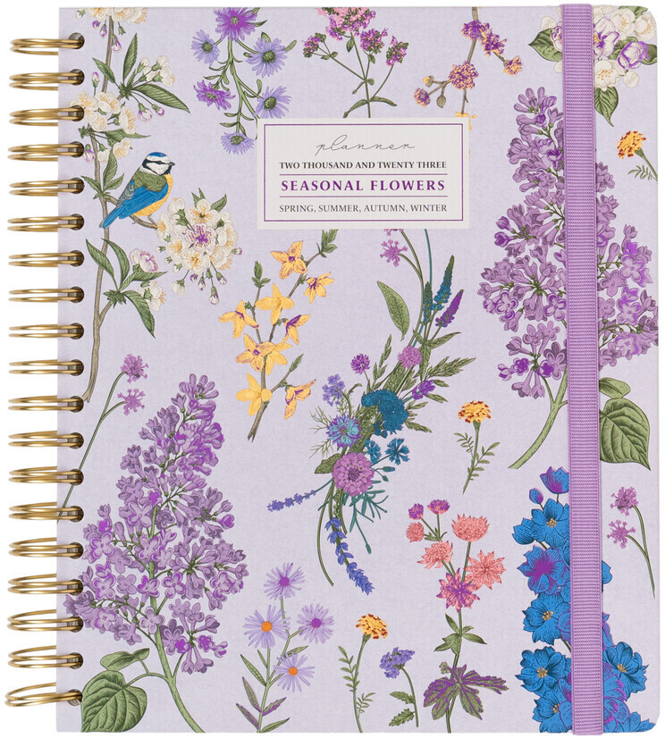 Kokonote Weekly Planner 2022/2023 Big Size 17 months Seasonal Flowers