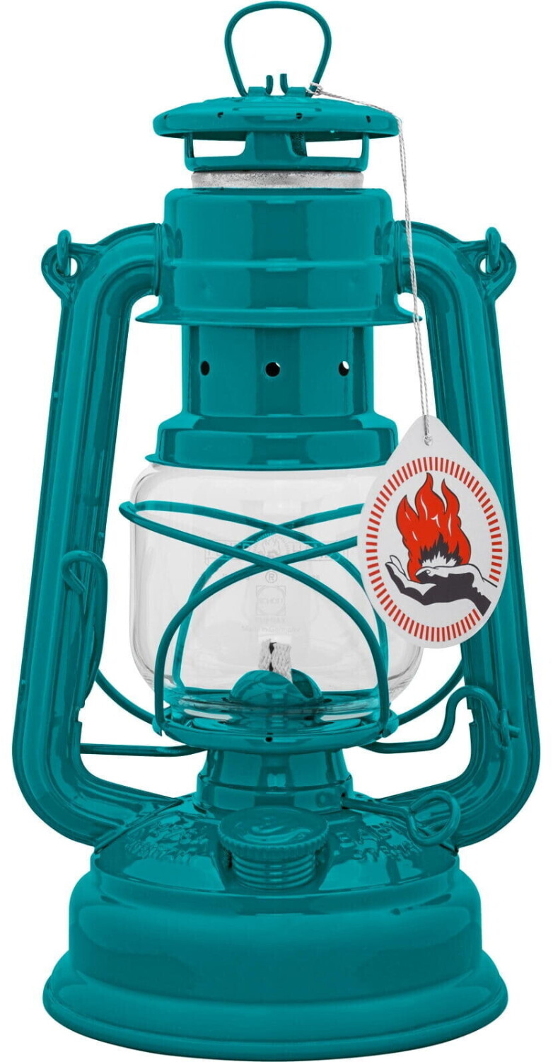 Feuerhand 276 Paraffin Storm lantern teal blue