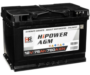 HR HiPower HR-AGM75 12V 75Ah ab 103,87 €