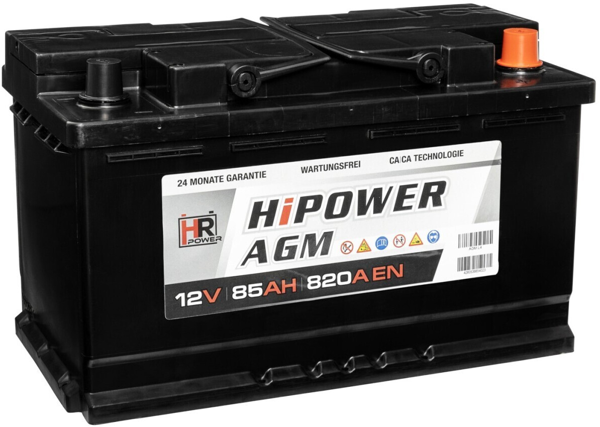 HR HiPower Autobatterie 12V 85Ah 780A/EN Starterbatterie ersetzt
